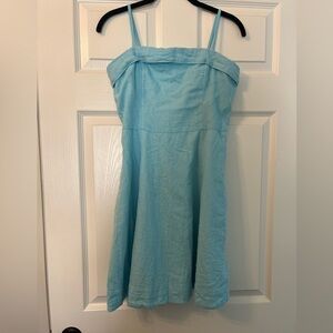 Abercrombie & Fitch Linen Cotton Blend Mini Dress